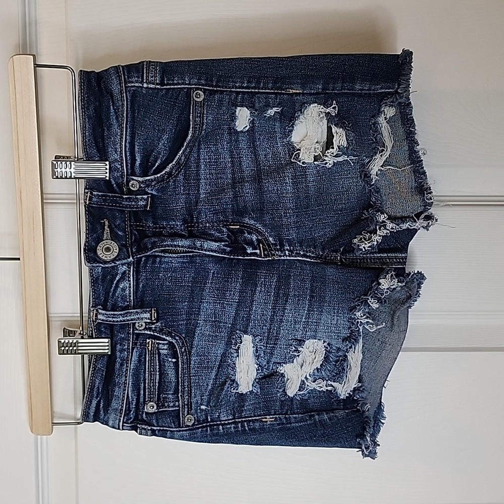 American Eagle Ne(x)t Level Stretch Distressed Denim Shorts, Women's 4